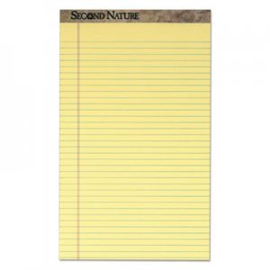 TOPS Second Nature Recycled Pads, 8 1/2 x 14, Canary, 50 Sheets, Dozen TOP74920 74920