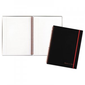 Black n' Red Twin Wire Poly Cover Notebook, Legal Rule, 11 x 8 1/2, 70 Sheets JDKK66652 K66652