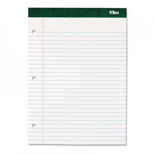 TOPS Double Docket Writing Pad, 8 1/2 x 11 3/4, Legal/Wide, White, 100 Sheets TOP63379 63379