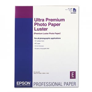 Epson Ultra Premium Photo Paper, Luster, 17 x 22, 25 Sheets/Pack EPSS042084 S042084