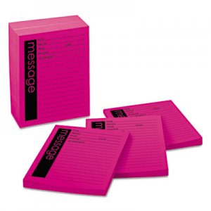 Post-it Notes Super Sticky Self-Stick Message Pad, 4 x 5, Pink, 50-Sheet, 12/Pack MMM766212SS 7662-12