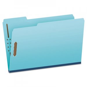 Pendaflex Pressboard Folders, 2 Fasteners, 1" Expansion, 1/3 Tab, Legal, Blue, 25/Box PFXFP313 FP313