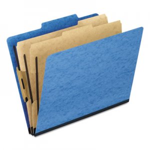 Pendaflex Six-Section Colored Classification Folders, Letter, 2/5 Tab, Light Blue, 10/Box PFX1257LB 1257LB