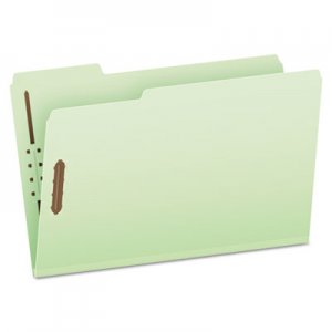 Pendaflex Pressboard Folders, 2 Fasteners, 3" Expansion, 1/3 Tab, Legal, Green, 25/Box PFX17187 17187