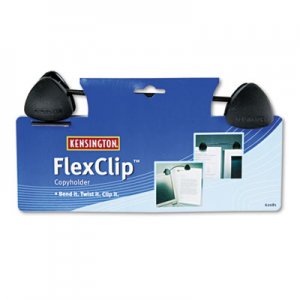 Kensington FlexClip Gooseneck Copyholder, Monitor/Laptop Mount, Black KMW62081 K62081B