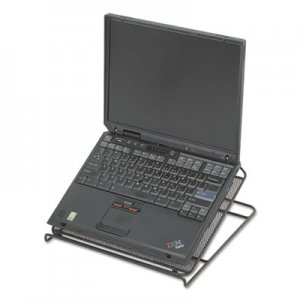 Safco Onyx Adjustable Steel Mesh Laptop Stand, 12 1/4 x 12 1/4 x 1, Black SAF2161BL 2161BL