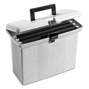 Pendaflex Portable File Boxes, Letter, Plastic, 14-7/8 x 6-1/2 x 11-7/8, Granite PFX41737 41737