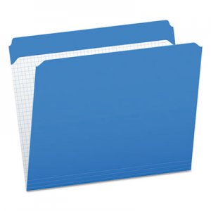 Pendaflex Reinforced Top Tab File Folders, Straight Cut, Letter, Blue, 100/Box PFXR152BLU R152 BLU