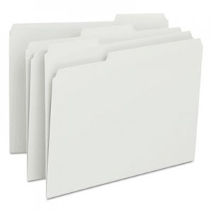 Smead File Folders, 1/3 Cut Top Tab, Letter, White, 100/Box SMD12843 12843