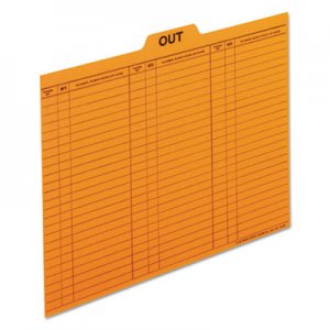 Pendaflex Out/Substitution Guides, 1/5 Top Tab, 11 pt Stock, Letter, Salmon, 100/Box PFX2051 2051