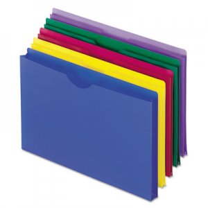 Pendaflex Expanding File Jackets, Legal, Poly, Blue/Green/Purple/Red/Yellow, 5/Pack PFX50993 50993