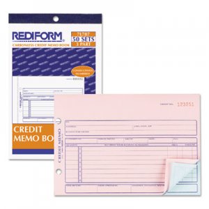 Rediform Credit Memo Book, 5 1/2 x 7 7/8, Carbonless Triplicate, 50 Sets/Book RED7L787 7L787
