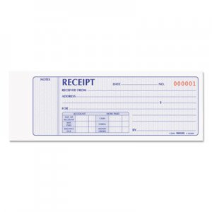 Rediform Receipt Book, 7 x 2 3/4, Carbonless Duplicate, 100 Sets/Book RED8L800 8L800