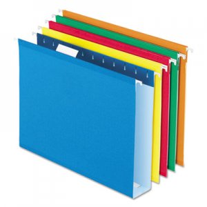 Pendaflex Reinforced 2" Extra Capacity Hanging Folders, 1/5 Tab, Letter, Assorted, 25/Box PFX4152X2ASST 04152X2 ASST