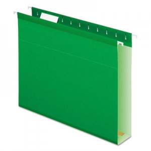 Pendaflex Reinforced 2" Extra Capacity Hanging Folders, Letter, Bright Green, 25/Box PFX4152X2BGR 04152X2 BGR