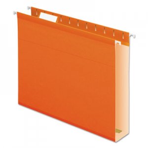 Pendaflex Reinforced 2" Extra Capacity Hanging Folders, 1/5 Tab, Letter, Orange, 25/Box PFX4152X2ORA 04152X2 ORA