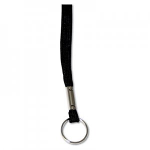 Advantus Deluxe Lanyards, Ring Style, 36" Long, Black, 24/Box AVT75423 75423