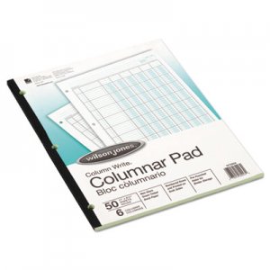 Wilson Jones Accounting Pad, Six-Unit Columns, 8-1/2 x 11, 50-Sheet Pad WLJG7206A WG7206A