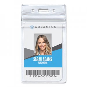Advantus Resealable ID Badge Holder, Vertical, 2 7/8 x 4 5/16, Clear, 50/Pack AVT75524 75524
