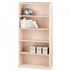 HON 10700 Series Wood Bookcase, Five Shelf, 36w x 13 1/8d x 71h, Natural Maple HON10755DD H10755.DD