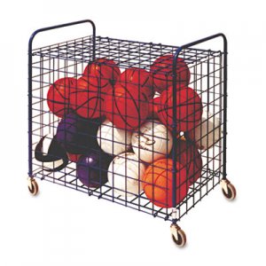 Champion Sports Lockable Ball Storage Cart, 24-Ball Capacity, 37w x 22d x 20h, Black CSILFX LFX