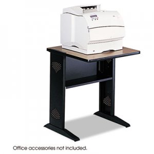 Safco Fax/Printer Stand w/Reversible Top, 23-1/2w x 28d x 30h, Medium Oak/Black SAF1934 1934