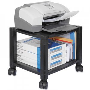 Kantek Mobile Printer Stand, Two-Shelf, 17w x 13 1/4d x 14 1/8h, Black KTKPS510 PS510