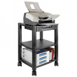 Kantek Mobile Printer Stand, Three-Shelf, 17w x 13 1/4d x 24 1/2h, Black KTKPS540 PS540