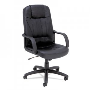 Alera Sparis Series Executive High-Back Swivel/Tilt Chair, Leather, Black ALESP41LS10B