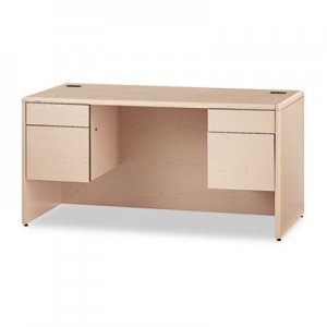 HON 10700 Series Desk, 3/4 Height Double Pedestals, 60 x 30 x 29 1/2, Natural Maple HON10771DD H10771
