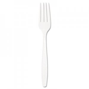 Dart Guildware Heavyweight Plastic Forks, White, 100/Box, 10 Boxes/Carton SCCGBX5FW GBX5FW-00007