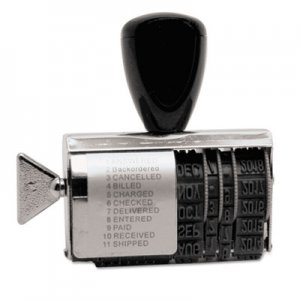 Identity Group Rubber 11-Message Dial-A-Phrase Stamp, Dater, Conventional, 2 x 3/8 USST2754 T2754