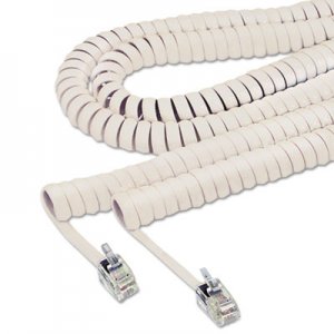 Softalk Coiled Phone Cord, Plug/Plug, 25 ft., Beige SOF42260 42260