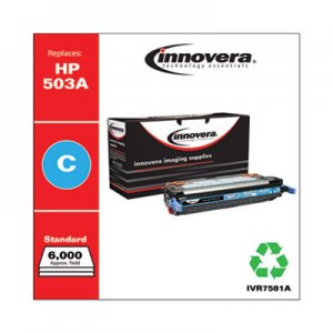 Innovera Remanufactured Q7581A (503A) Toner, Cyan IVR7581A