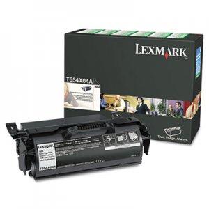 Lexmark T654X04A Extra High-Yield Toner, 36000 Page-Yield, Black LEXT654X04A T654X04A