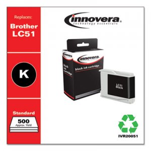 Innovera Remanufactured LC51BK Ink, Black IVR20051