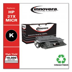 Innovera Remanufactured C4127X(M) (27XM) High-Yield MICR Toner, Black IVR83027TMICR