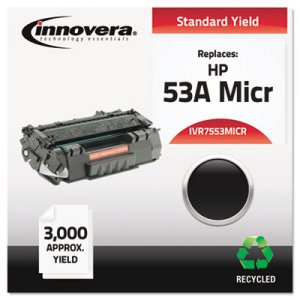 Innovera Remanufactured Q7553A(M) (53AM) MICR Toner, Black IVR7553MICR