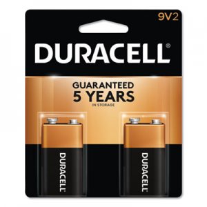 Duracell CopperTop Alkaline Batteries, 9V, 2/PK DURMN1604B2Z MN1604B2Z
