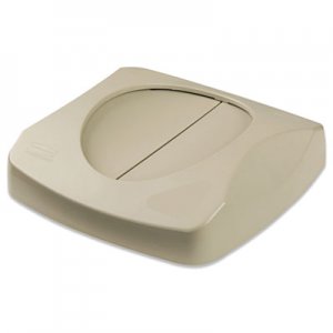 Rubbermaid Commercial Swing Top Lid for Untouchable Recycling Center, 16" Square, Beige RCP268988BG FG268988BEIG