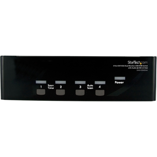 StarTech.com 4-Port DVI and VGA, USB KVM Switch with Audio and USB 2.0 Hub SV431DDVDUA