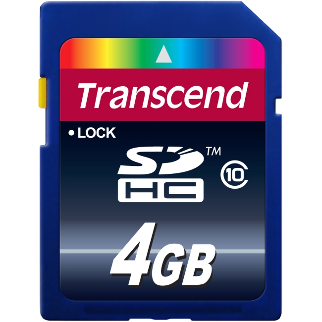 Transcend 4GB Secure Digital High Capacity (SDHC) Card - Class 10 TS4GSDHC10