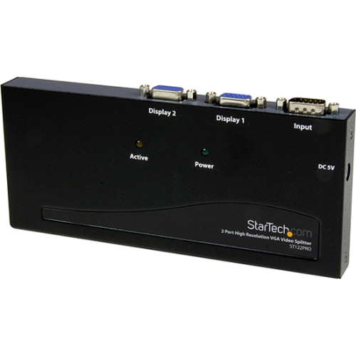 StarTech.com 2 Port High Resolution VGA Video Splitter - 350 MHz ST122PRO