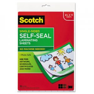 Scotch Self-Sealing Laminating Sheets, 6.0 mil, 8 1/2 x 11, 10/Pack MMMLS854SS10 LS854SS-10