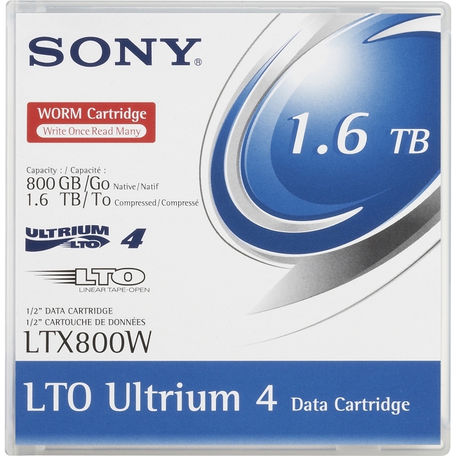 Sony LTO Ultrium 4 WORM Data Cartridge LTX800W