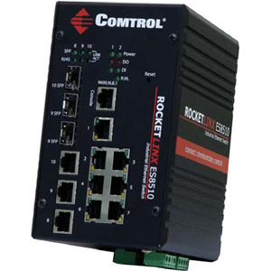 Comtrol RocketLinx Managed Industrial Ethernet Switch 32060-9 ES8510