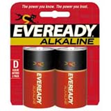 Eveready Size D Gold Alkaline General Purpose Battery A95BP-2