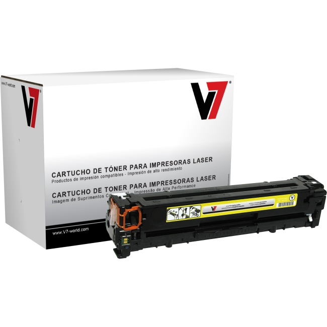 V7 Yellow Toner Cartridge, Yellow For HP Color LaserJet CP1210, CP1215, CP1215N THY21215