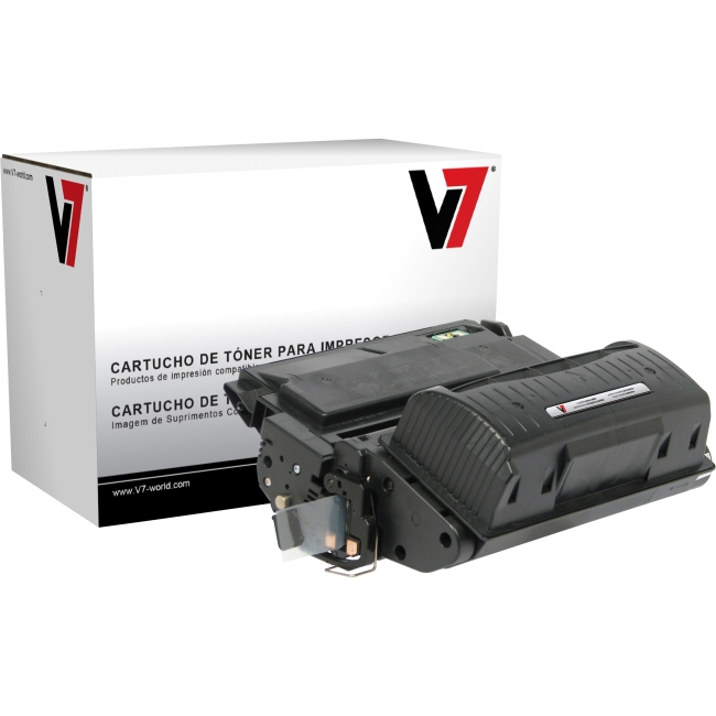 V7 Black Toner Cartridge (Ultra High Yield) For HP LaserJet 4200, 4250, 4300, 43 THK25942UX