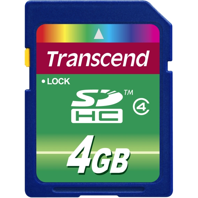 Transcend 4GB Secure Digital High Capacity (SDHC) Card - Class 4 TS4GSDHC4